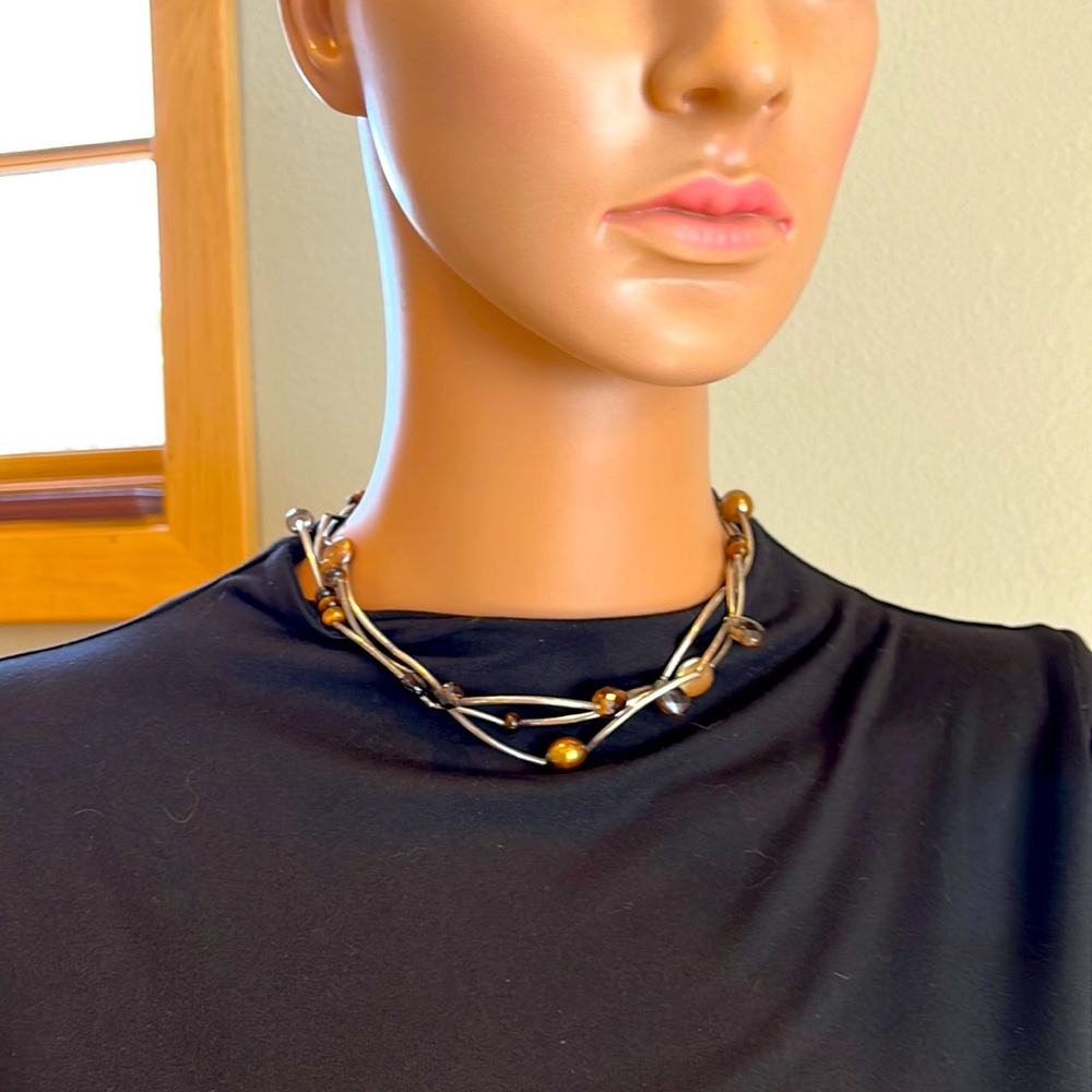 Silpada silver and beads necklace. Vintage. With box